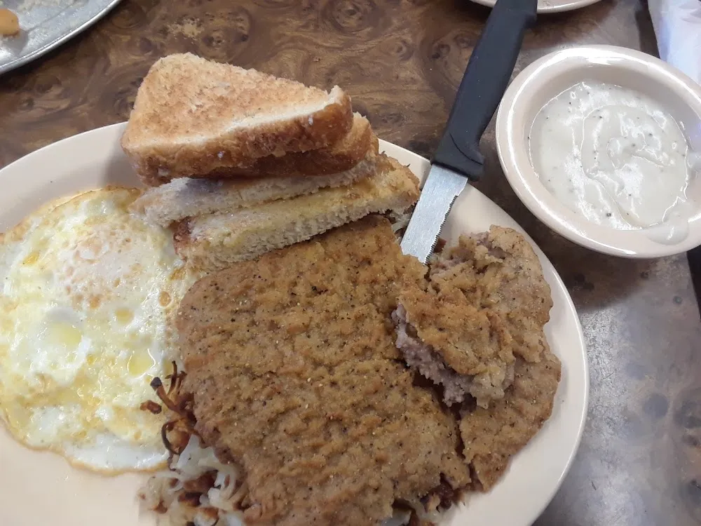 Chicken Fried Steak and Eggs Gravy on the Side